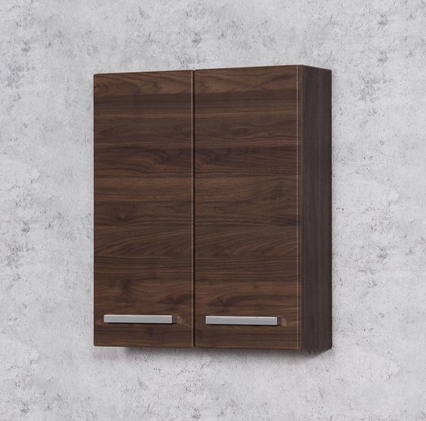 Badschrank Breite 60 cm, nuss, Hängeschrank, GENUA, SUSAN, ZENO, vormontiert