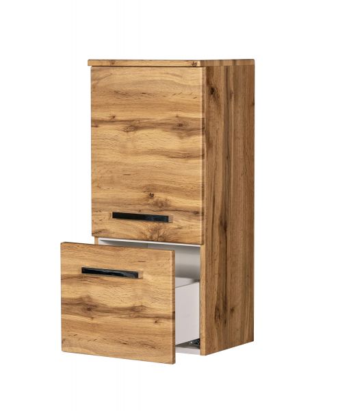 Badschrank Midi, 1 Tür, 1 Schublade, Eiche Natur